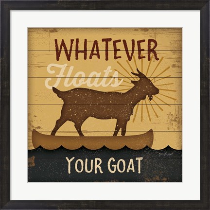 Framed Floats Your Goat Print