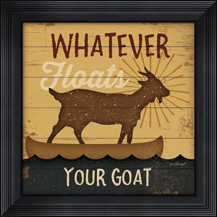 Framed Floats Your Goat Print