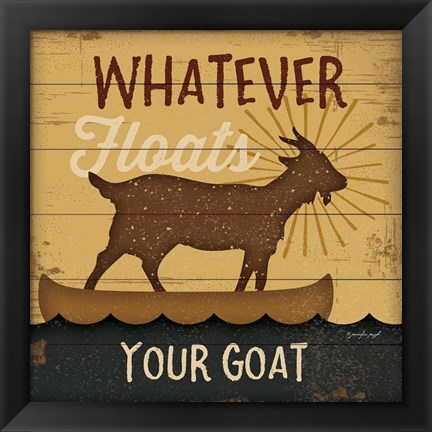 Framed Floats Your Goat Print