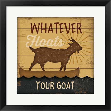 Framed Floats Your Goat Print