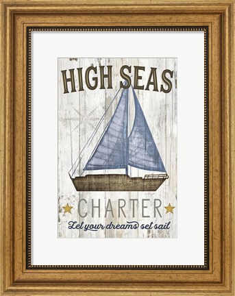 Framed High Seas Charter Print