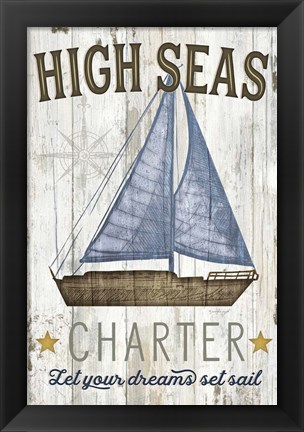 Framed High Seas Charter Print