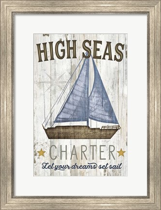 Framed High Seas Charter Print