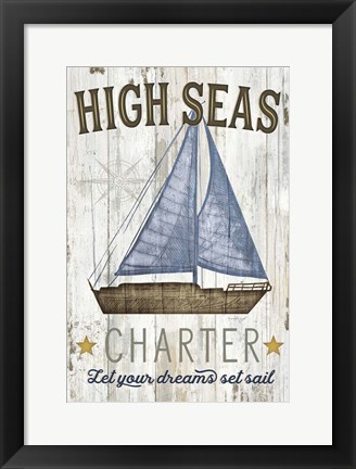 Framed High Seas Charter Print