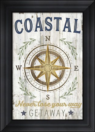 Framed Coastal Getaway Print
