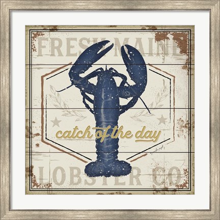 Framed Fresh Maine Lobster Co. Print