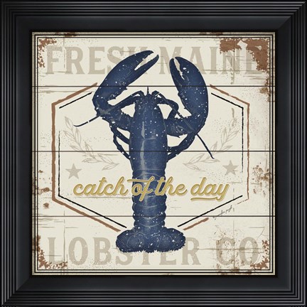 Framed Fresh Maine Lobster Co. Print