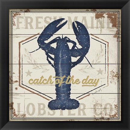 Framed Fresh Maine Lobster Co. Print