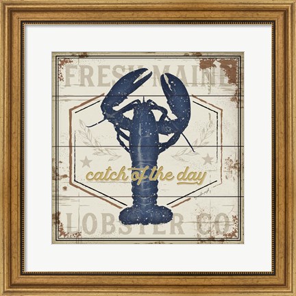 Framed Fresh Maine Lobster Co. Print