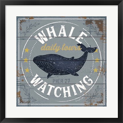 Framed Whale Watching Print