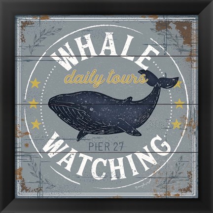 Framed Whale Watching Print