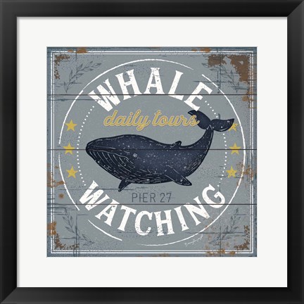 Framed Whale Watching Print