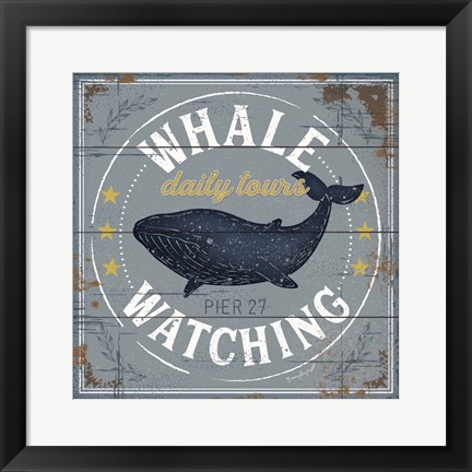 Framed Whale Watching Print