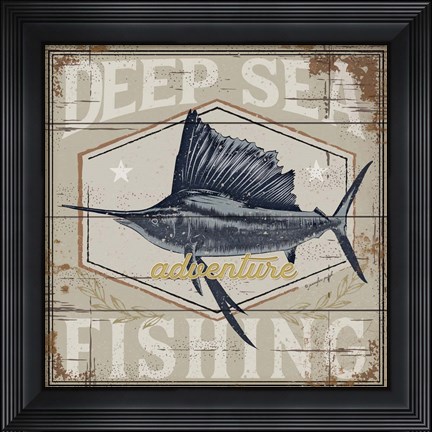 Framed Deep Sea Fishing Print