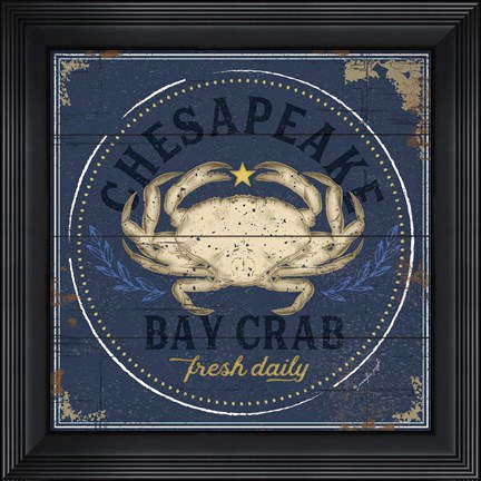 Framed Chesapeake Bay Crab Print
