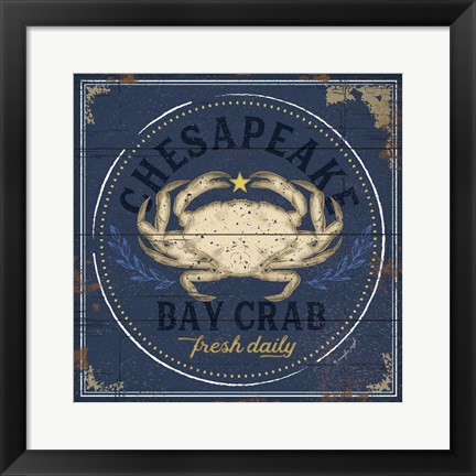 Framed Chesapeake Bay Crab Print