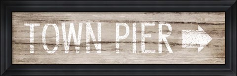 Framed Town Pier Print
