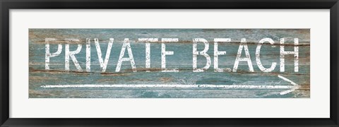 Framed Private Beach Print