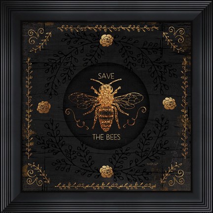 Framed Save the Bees Print