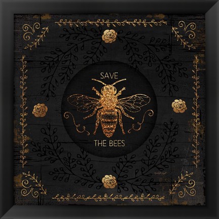 Framed Save the Bees Print