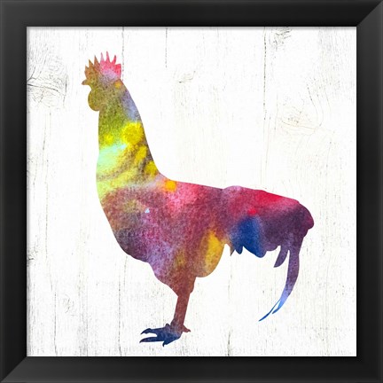 Framed Rooster II Print