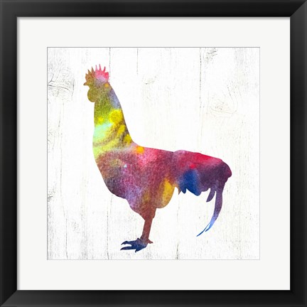 Framed Rooster II Print