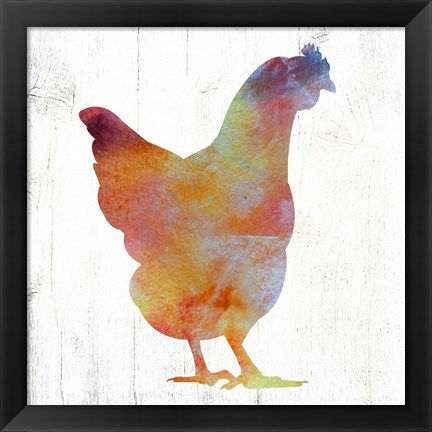 Framed Hen II Print