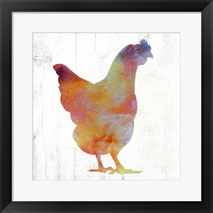 Framed Hen II Print