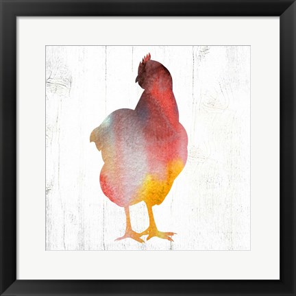 Framed Hen III Print