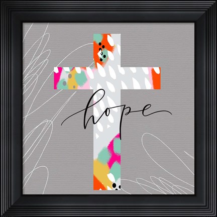 Framed Hope Cross II Print
