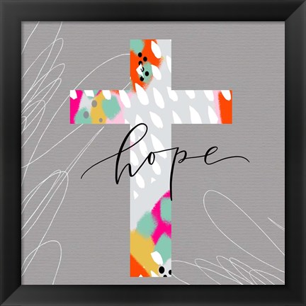 Framed Hope Cross II Print