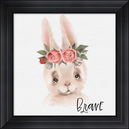Framed Brave Rabbit Print