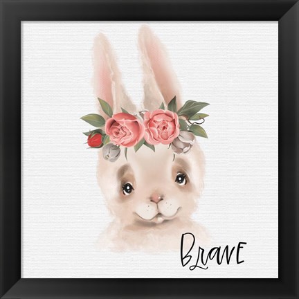 Framed Brave Rabbit Print