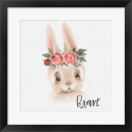 Framed Brave Rabbit Print