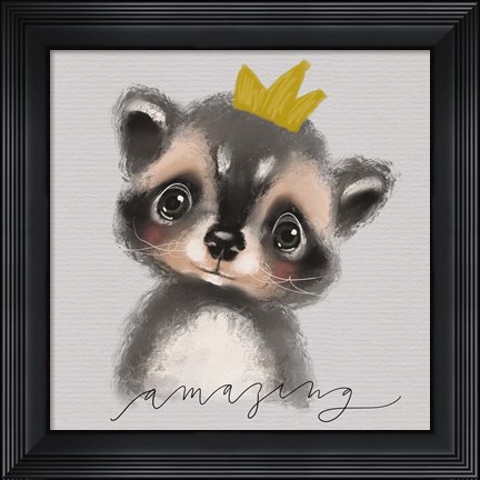 Framed Amazing Raccoon Print