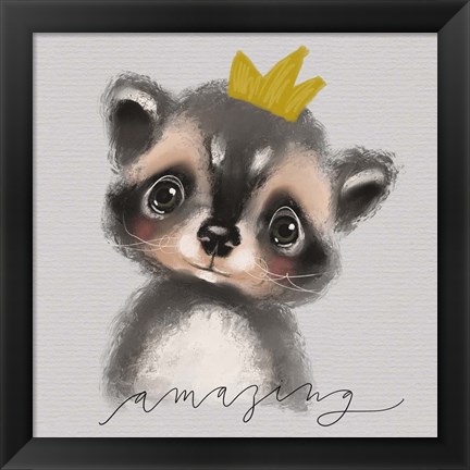 Framed Amazing Raccoon Print