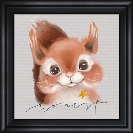 Framed Honest Squirrel Print