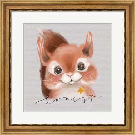 Framed Honest Squirrel Print
