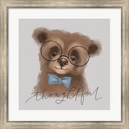 Framed Thoughtful Bear Print