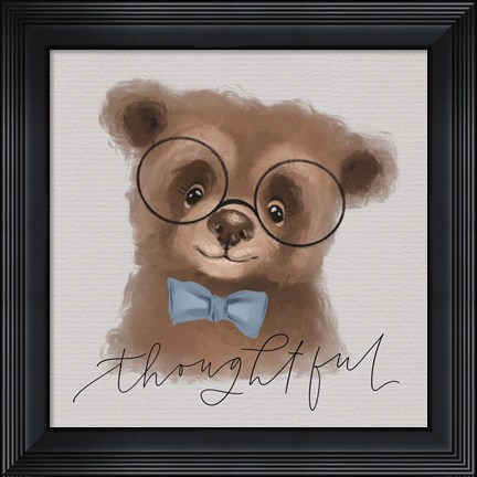 Framed Thoughtful Bear Print