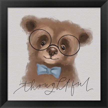 Framed Thoughtful Bear Print