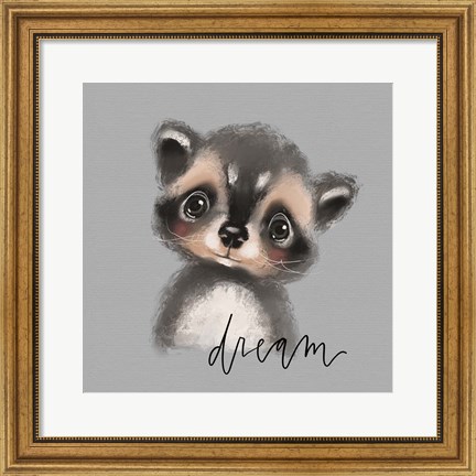 Framed Dream Raccoon Print