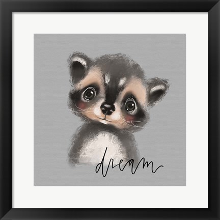 Framed Dream Raccoon Print