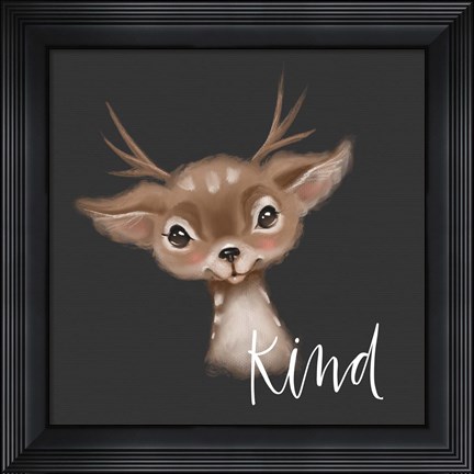 Framed Kind Deer Print