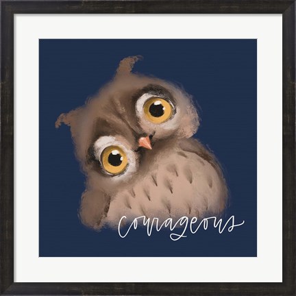 Framed Courageous Owl Print