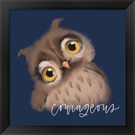 Framed Courageous Owl Print