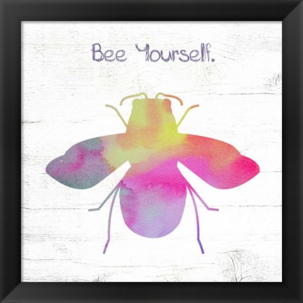 Framed Bee Yourself Print