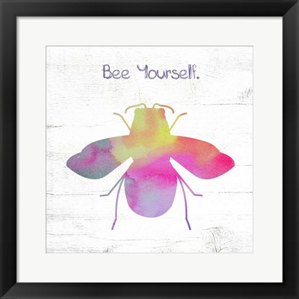 Framed Bee Yourself Print