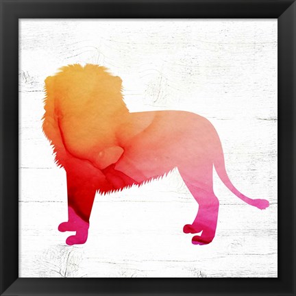 Framed Lion Print