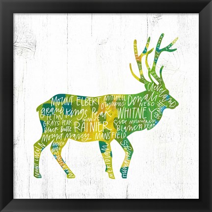 Framed Elk Print